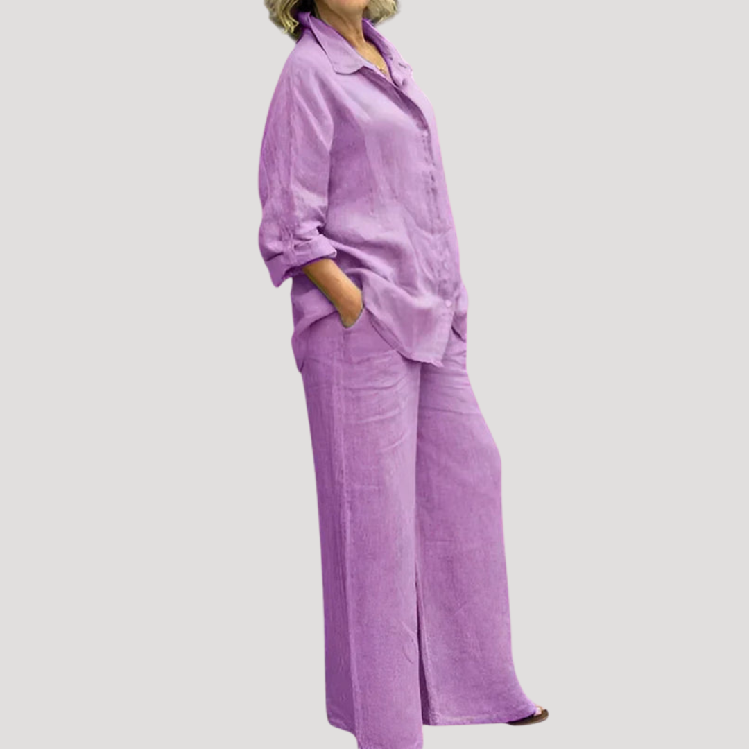 Ensemble Bohème Femme Chemise et Pantalon Large