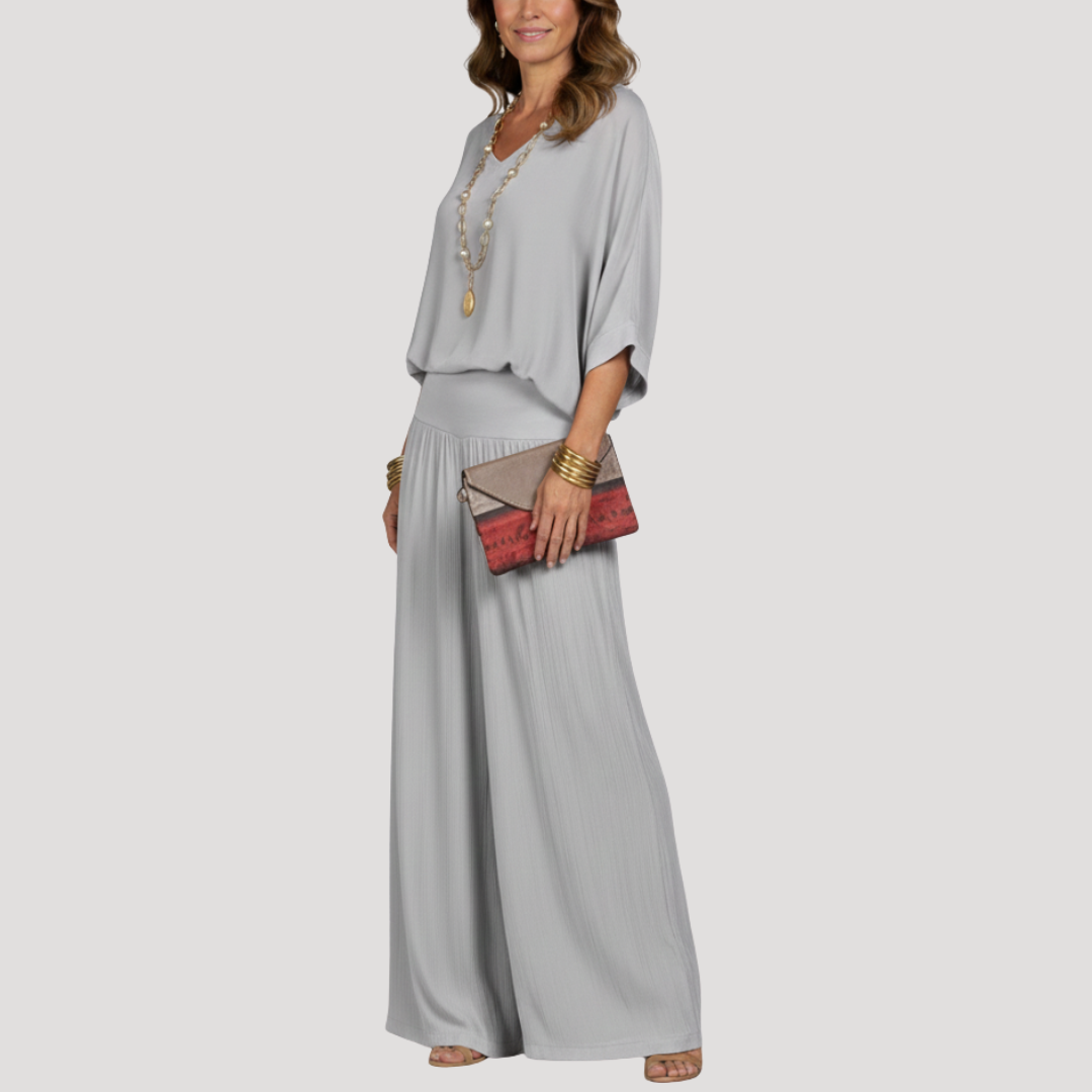Ensemble Pantalon Femme Deux Pièces Ample Élégant