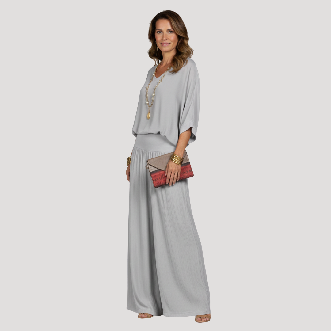 Ensemble Pantalon Femme Deux Pièces Ample Élégant