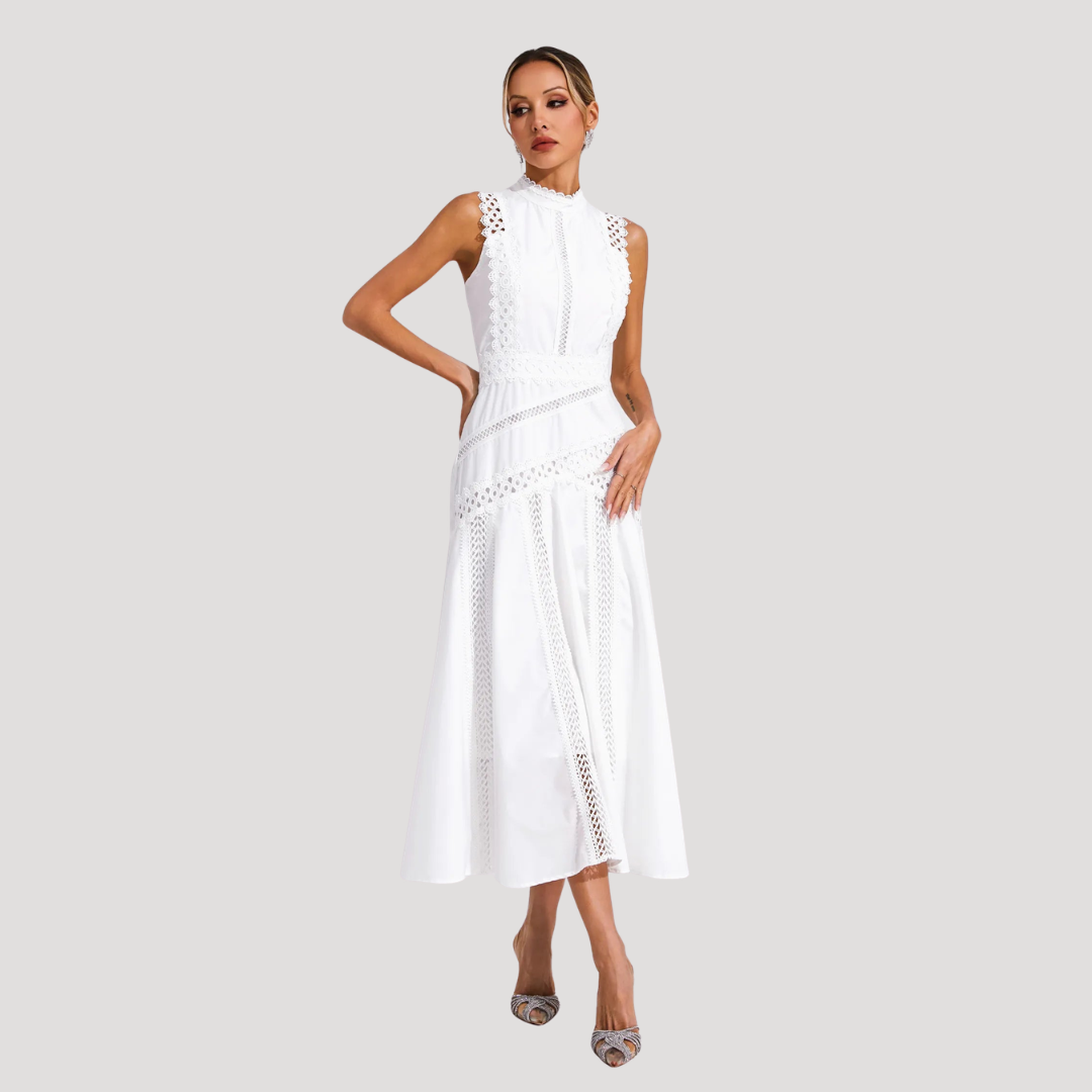 Robe Midi Sans Manches Élégante