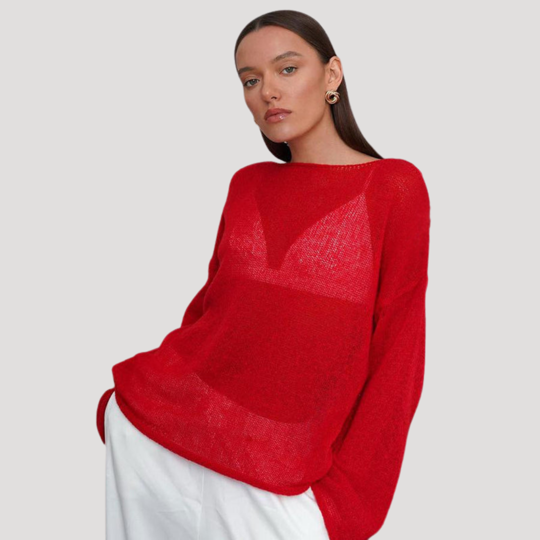 Pull Léger Femme Col Bateau