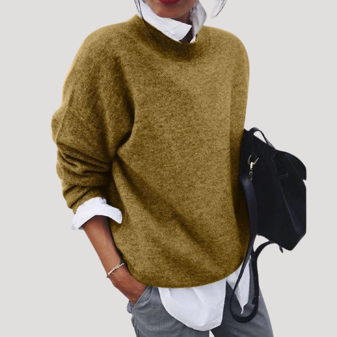 Pull Femme Coupe Décontractée Col Rond