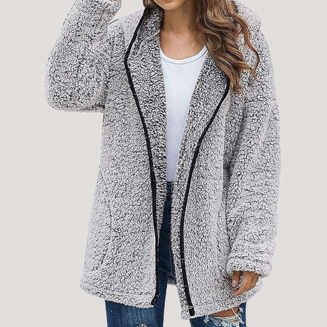 Veste longue femme à capuche