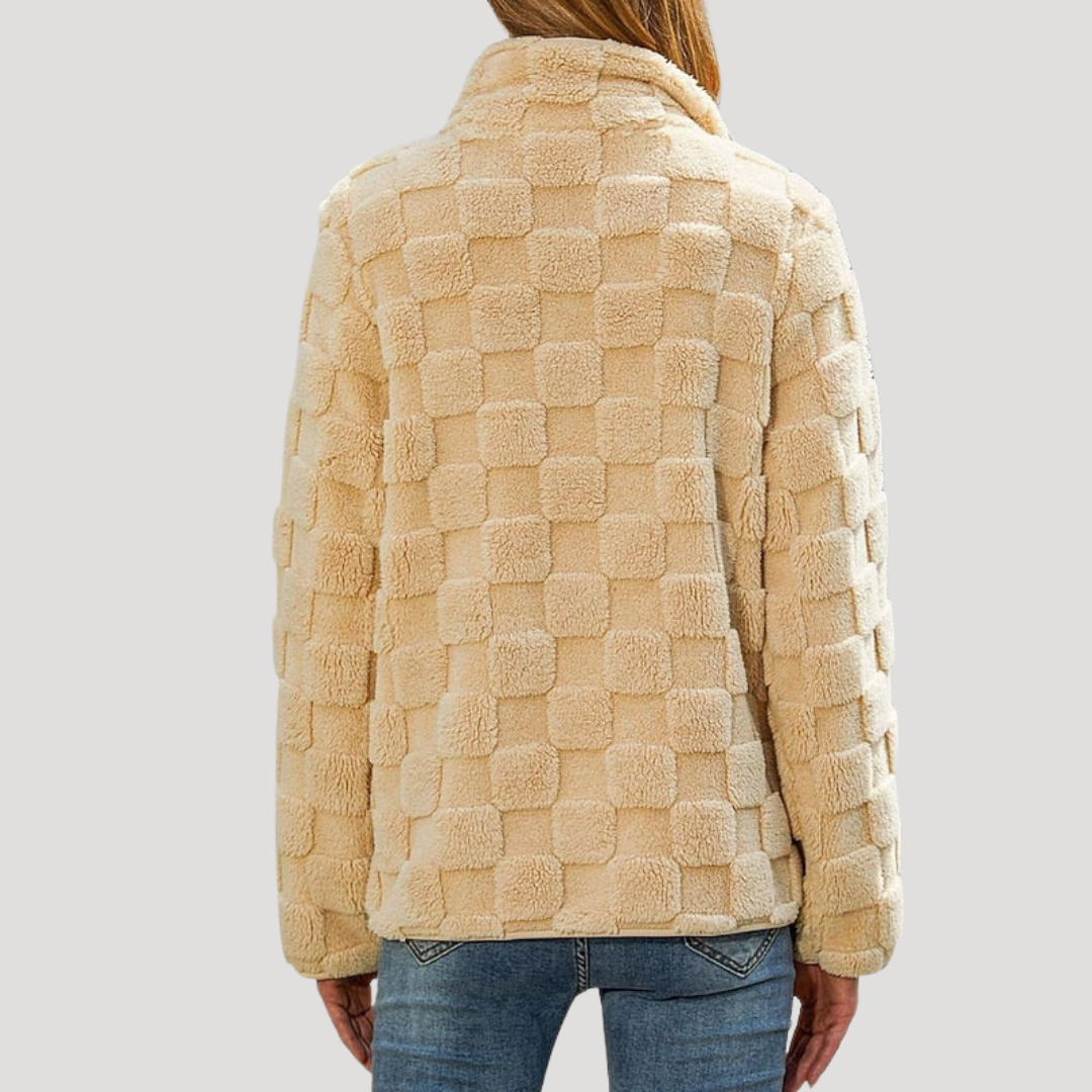 Veste zippée femme texturée
