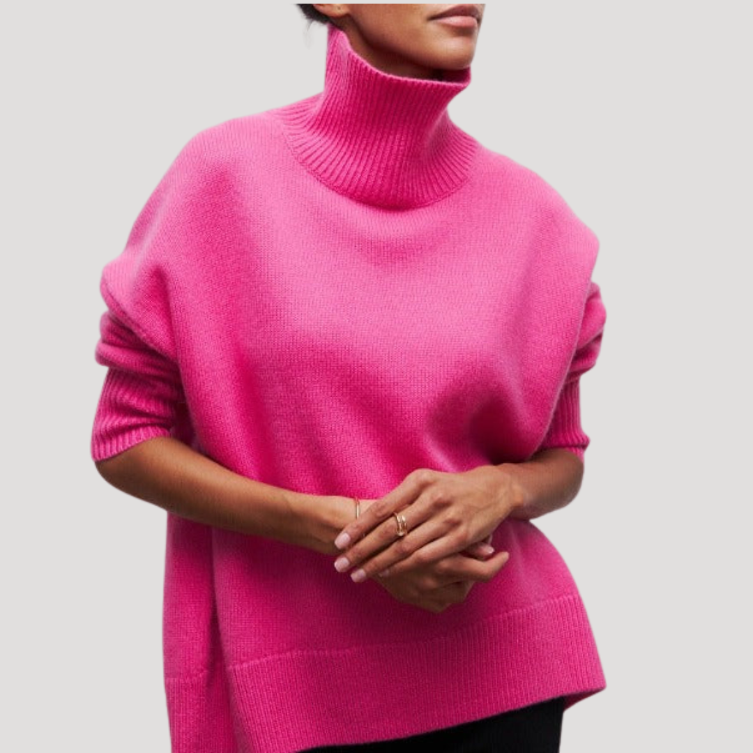 Pull Oversize Femme Col Montant