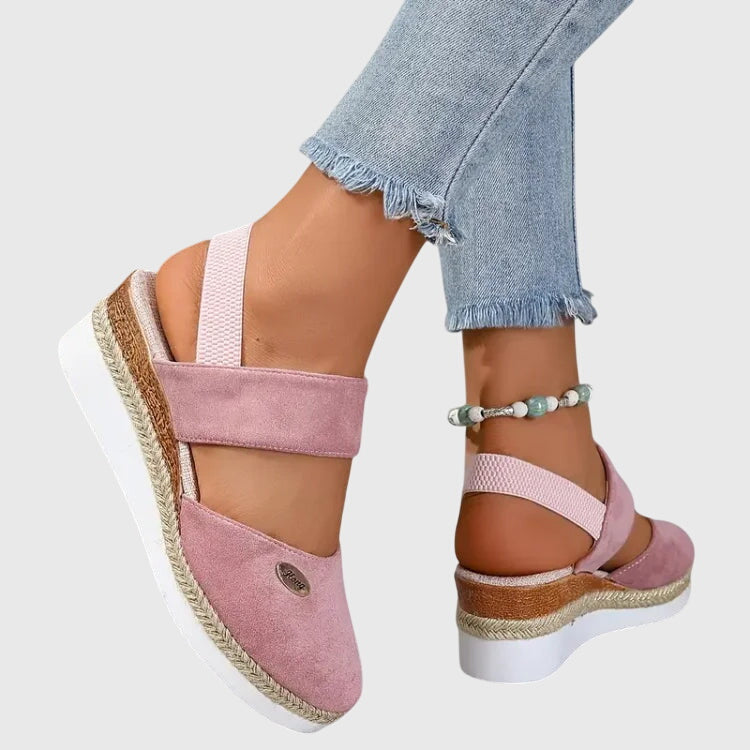 Sandales Femme Bout Fermé Bride Cheville Décontractées