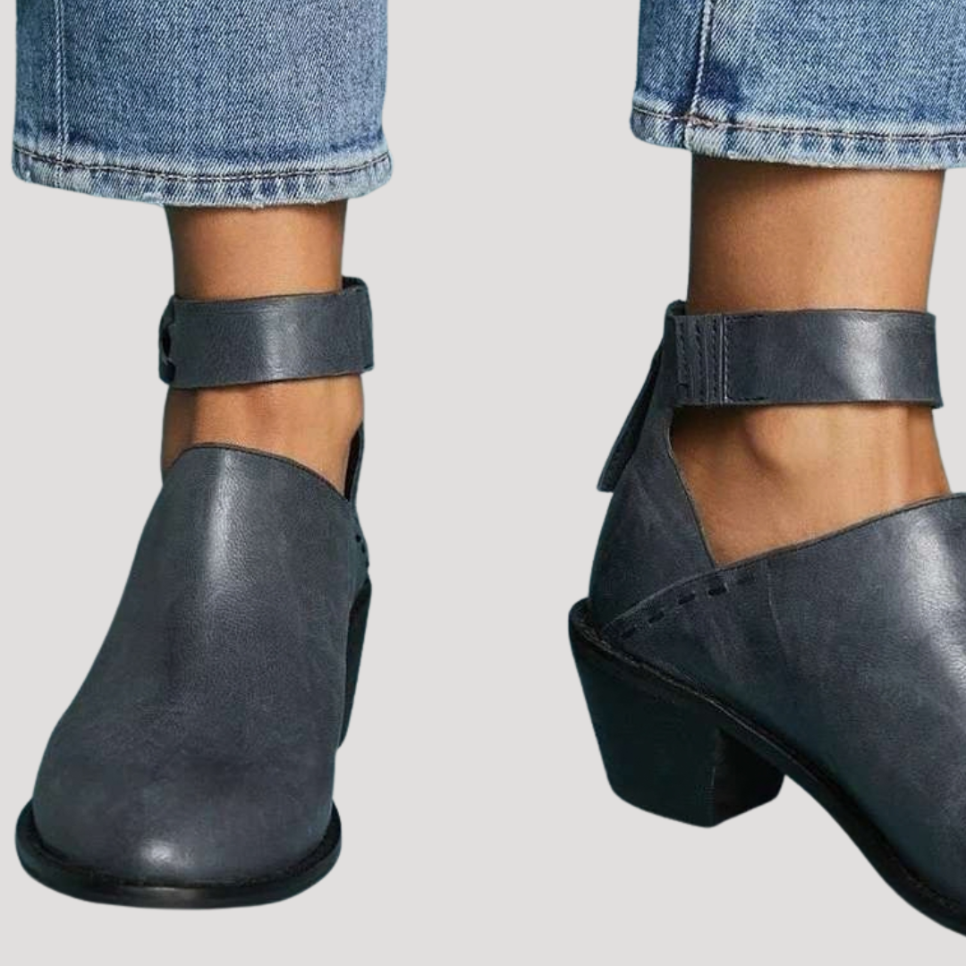 Bottines Femme Ajourées à Talon Bloc