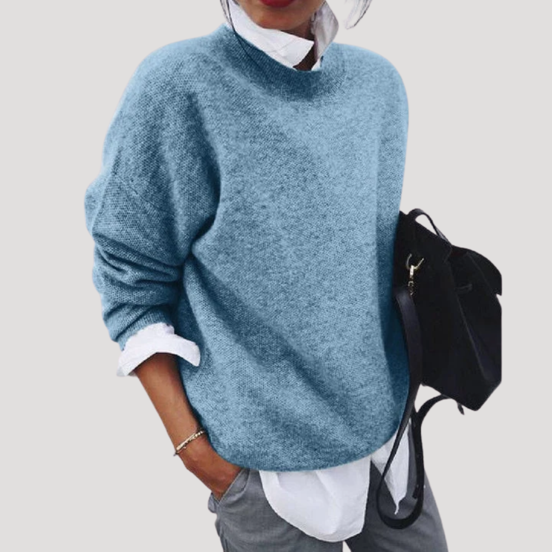 Pull Femme Coupe Décontractée Col Rond