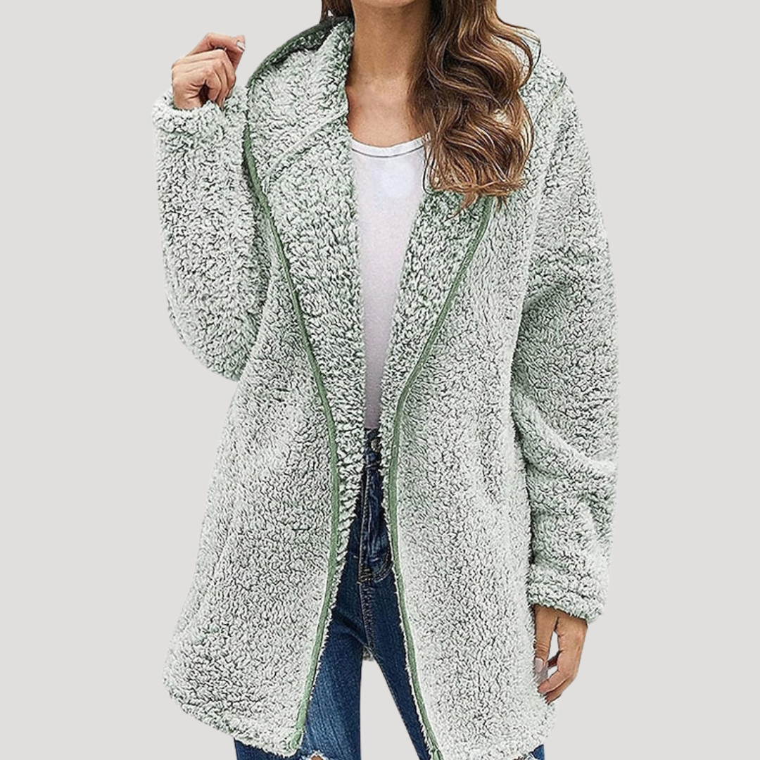 Veste longue femme à capuche