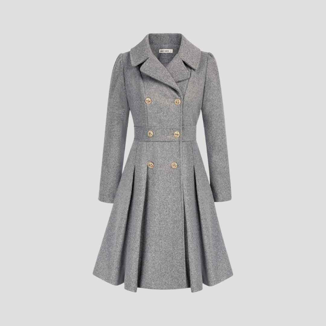 Manteau Croisé Femme Double Boutonnage Élégant