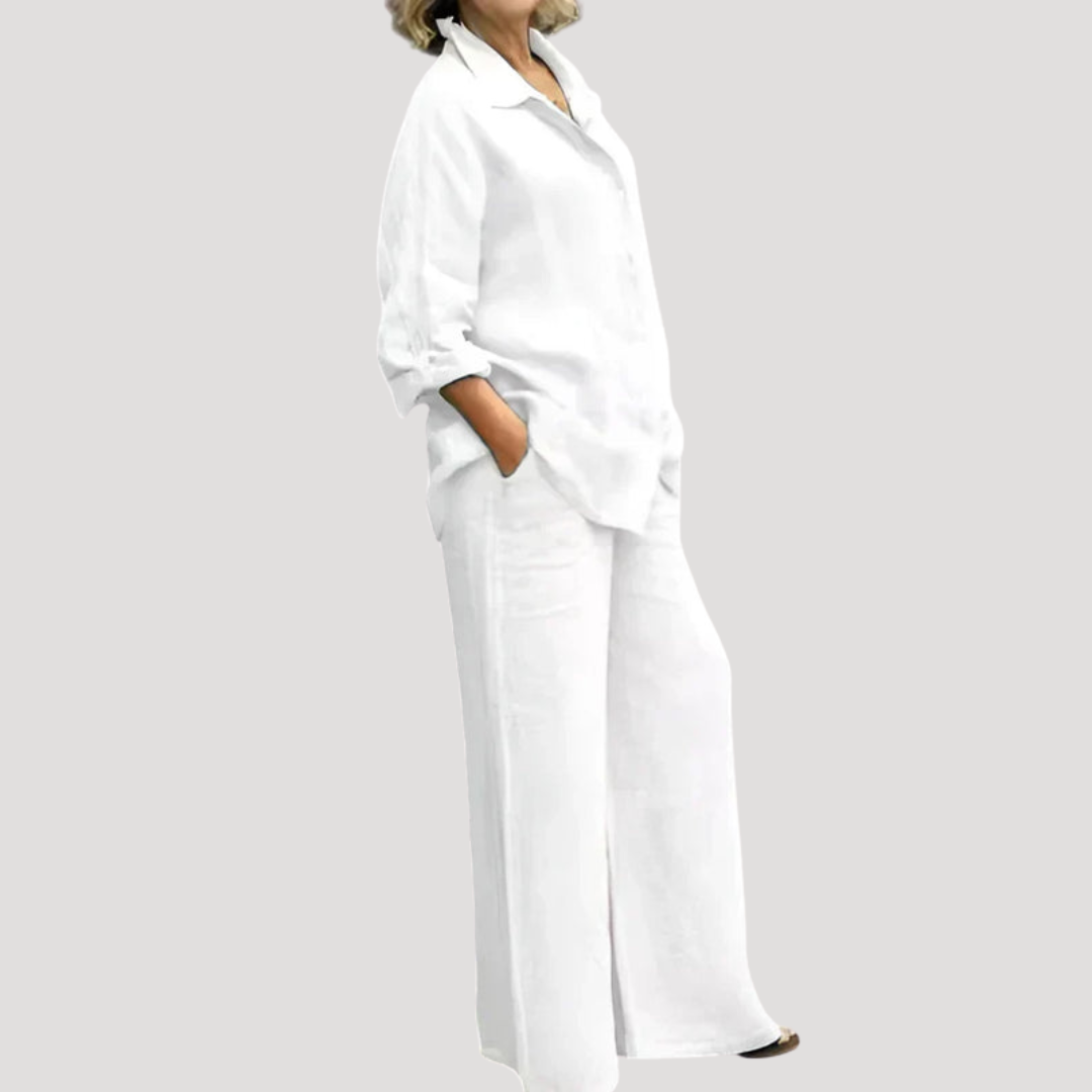 Ensemble Bohème Femme Chemise et Pantalon Large