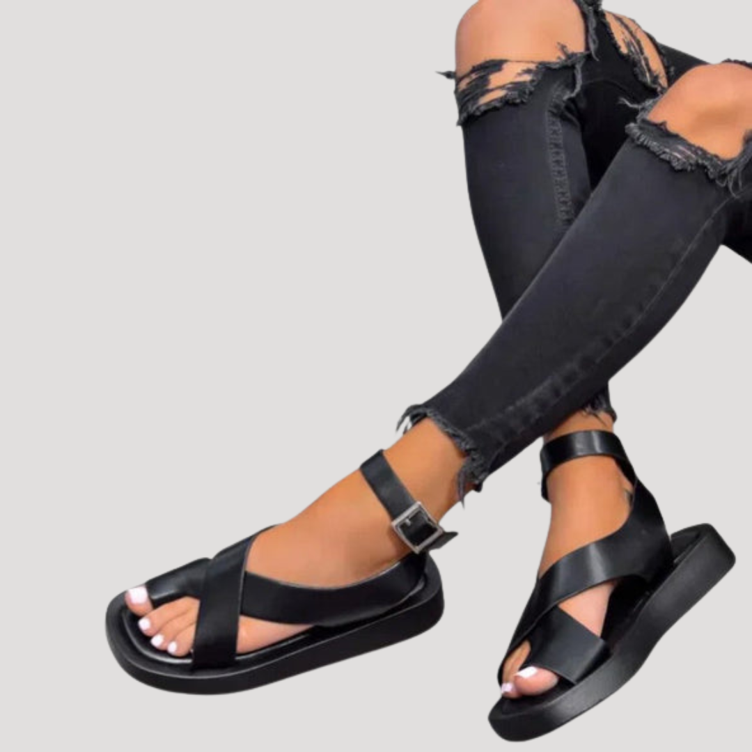 Sandales Femme Bout Ouvert Bride Cheville Élégantes