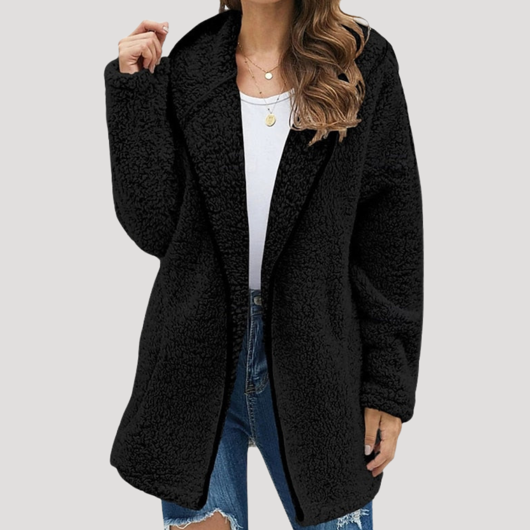 Veste longue femme à capuche