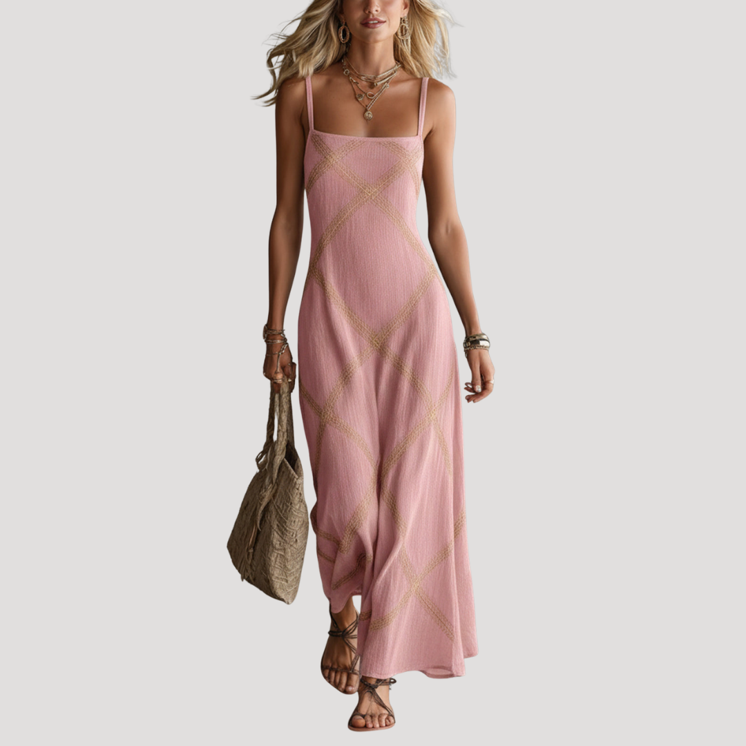 Robe Longue d'Été Sans Manches Femme