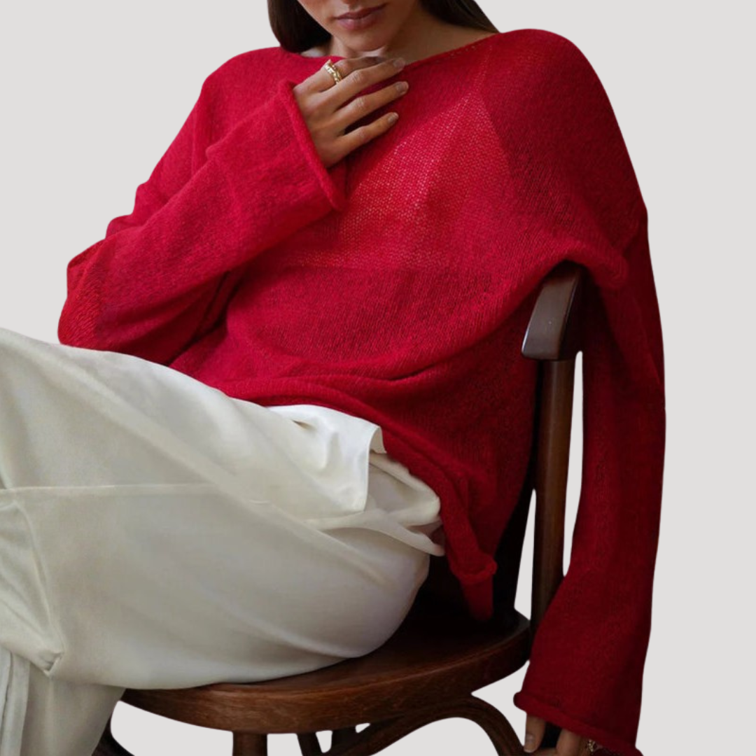 Pull Léger Femme Col Bateau