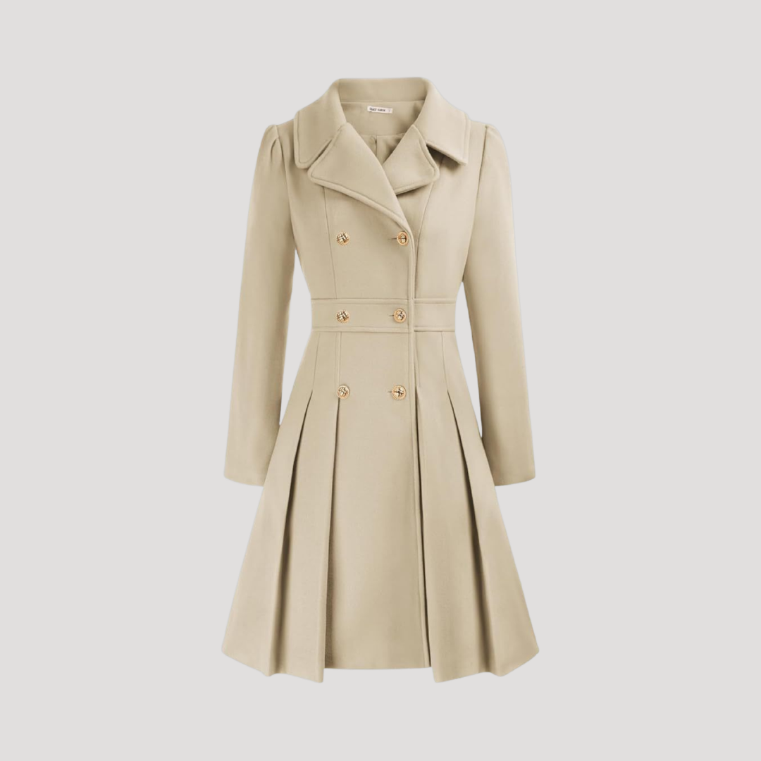Manteau Croisé Femme Double Boutonnage Élégant