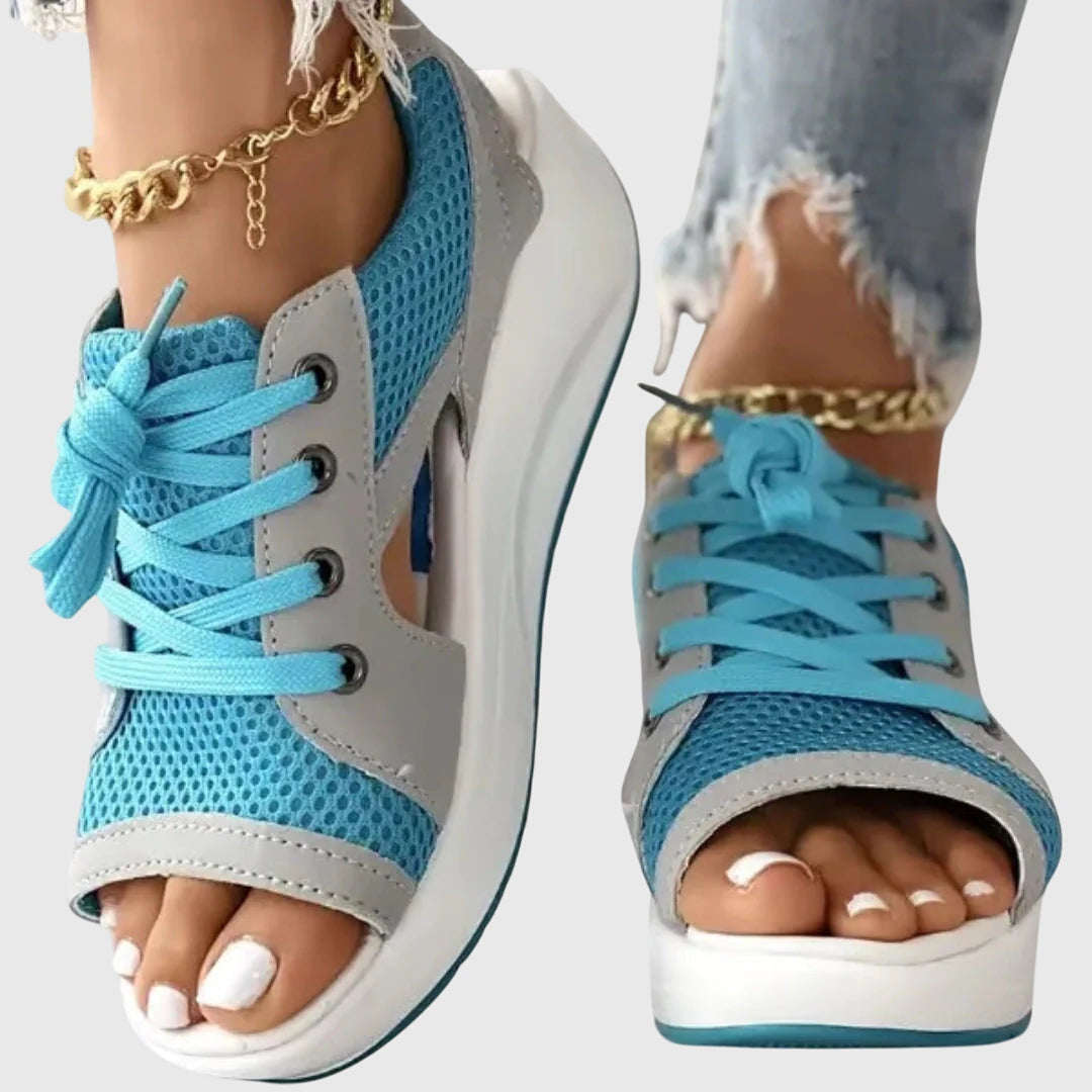 Sandales Compensées Femme Bout Ouvert Confort