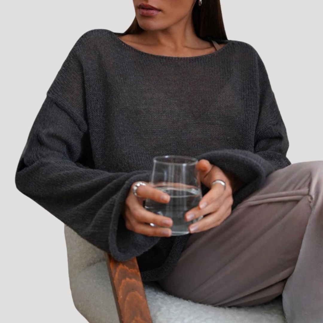 Pull Léger Femme Col Bateau