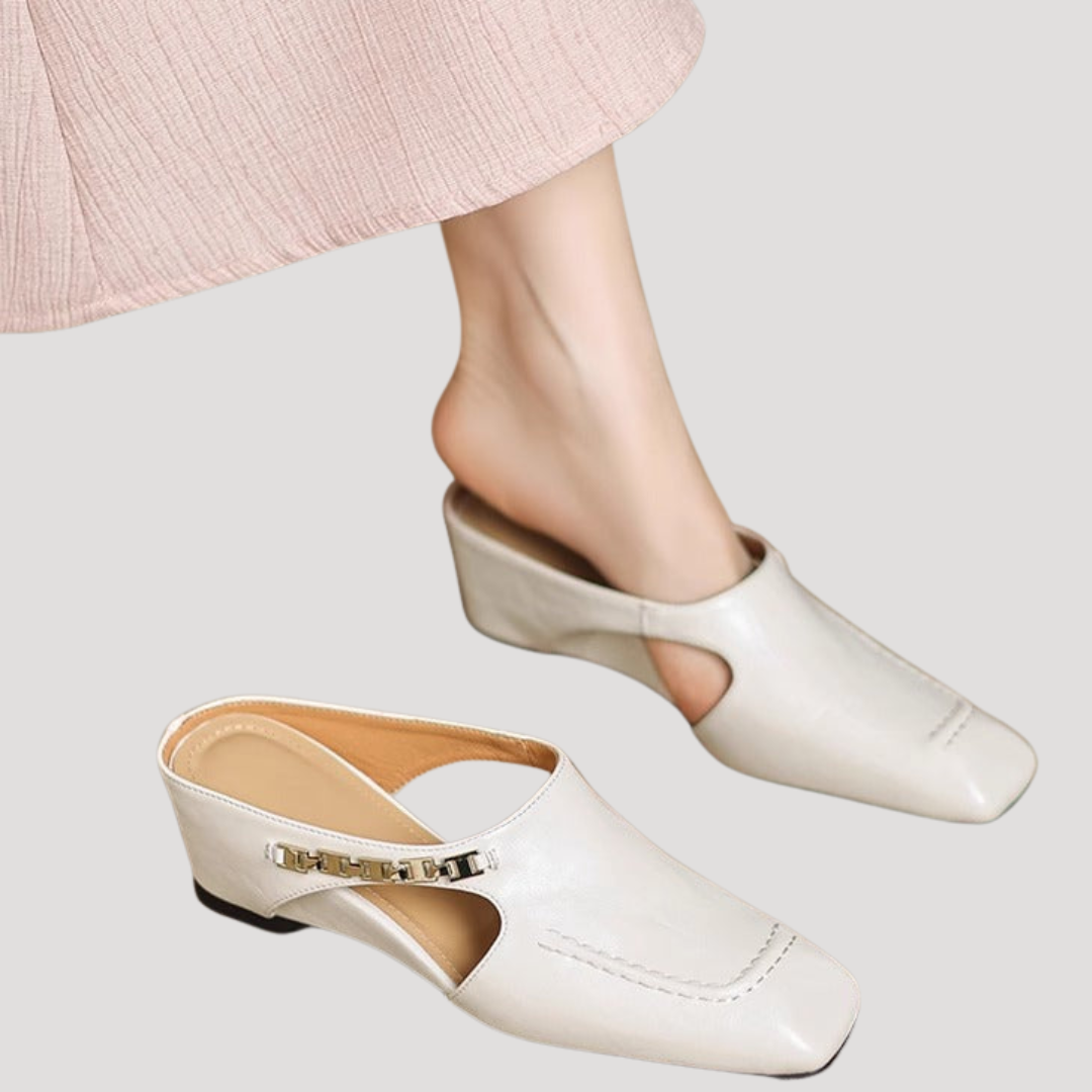 Ballerines chic ouvertes au talon