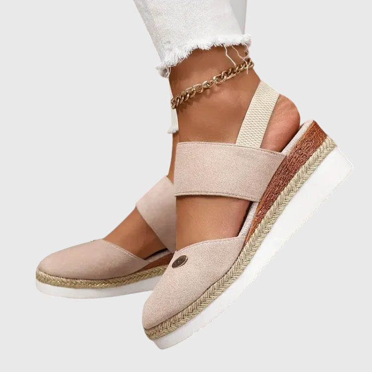 Sandales Femme Bout Fermé Bride Cheville Décontractées