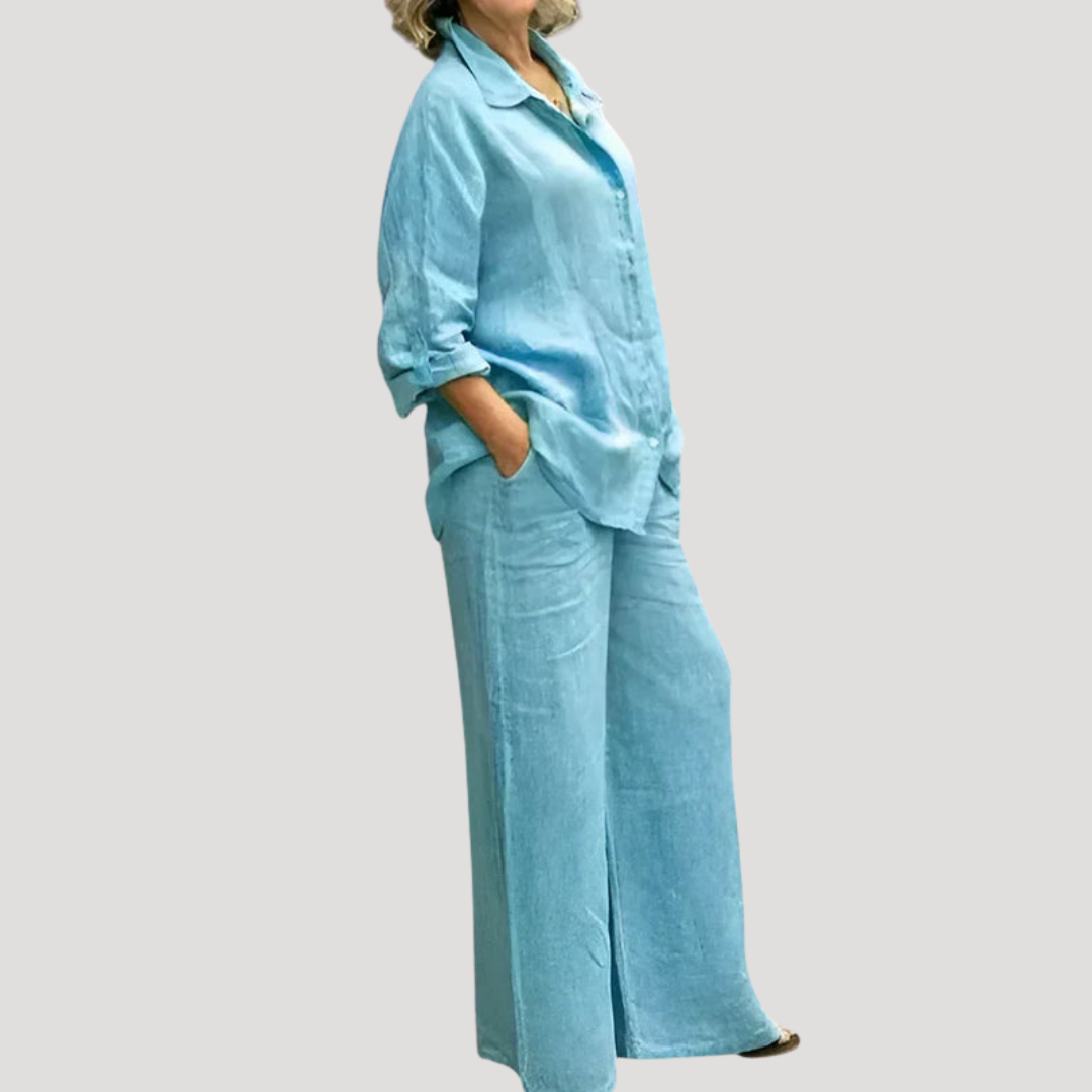 Ensemble Bohème Femme Chemise et Pantalon Large