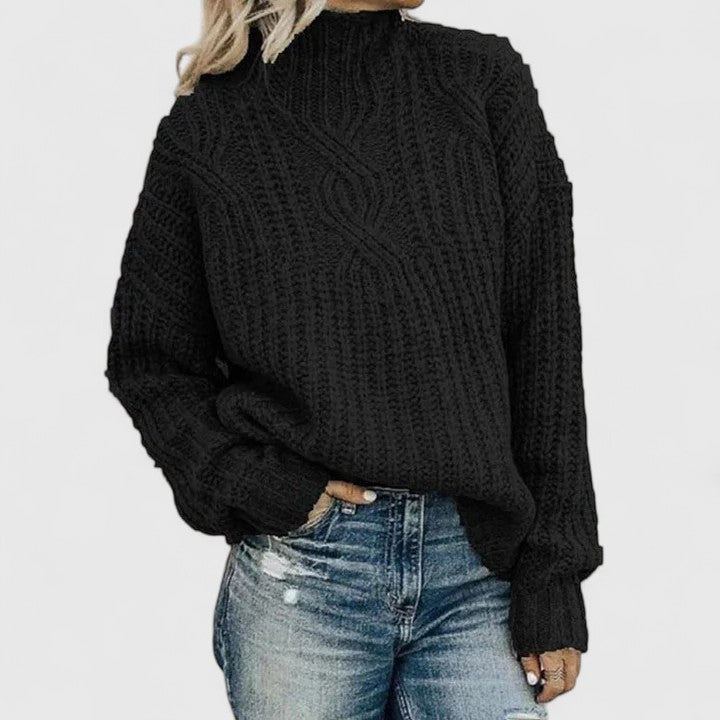 Pull Femme Maille Épaisse Torsadée Cocooning