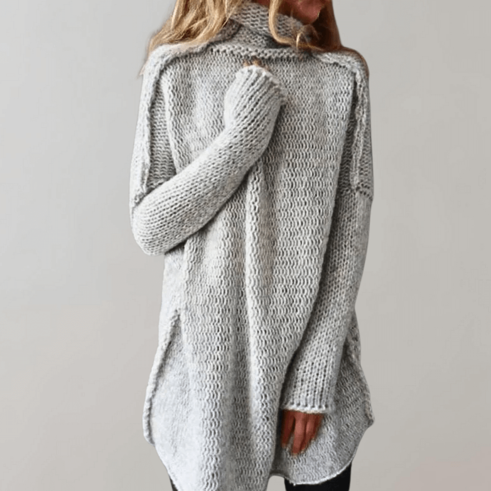 Pull Long Femme Col Montant